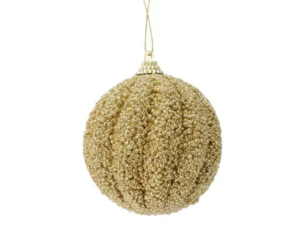 JÕULUEHE DECORIS 8CM VAHUST, KULDNE GLITTER