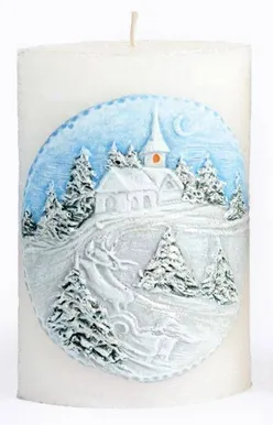 LAUAKÜÜNAL ARTMAN JÕULUMAASTIK 10X6,5CM, VALGE