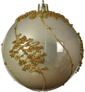 JÕULUEHE DECORIS PURUNEMISKINDEL 8CM, HELMED KULDNE