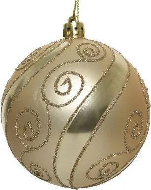 JÕULUEHE DECORIS PURUNEMISKINDEL 8CM, KULDSED KEERUD