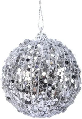 JÕULUEHE DECORIS 8CM LITRITEGA, HÕBE