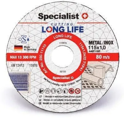 LÕIKEKETAS SPECIALIST+ 115X1,0X22 METAL/INOX