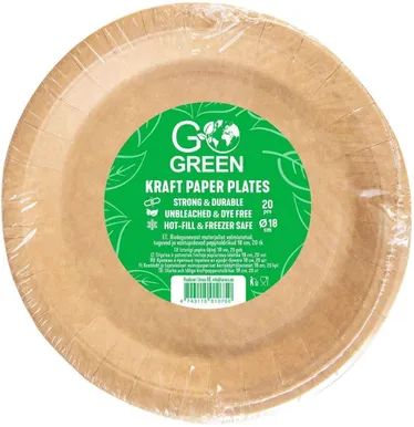 PAPPTALDRIK GO GREEN 18CM