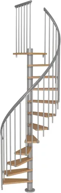 KEERDTREPP DOLLE GALGARY Ø140CM LISA BALUSTRAATIDEGA HÕBE/PÖÖK
