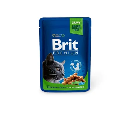 KASSIEINE BRIT PREMIUM BY NATURE STERILISEERITUD KASSIDELE KANAGA 100G