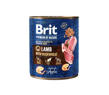 KOERAKONSERV BRIT PREMIUM BY NATURE LAMBALIHA TATRAGA 0,4KG