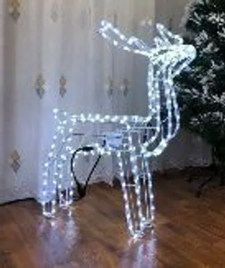 JÕULUKUJU VALGUSTUSEGA HIRV 216 LED'I, KÜLM VALGUS