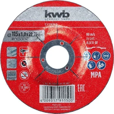LÕIKEKETAS KWB, METALL 115X3X22MM