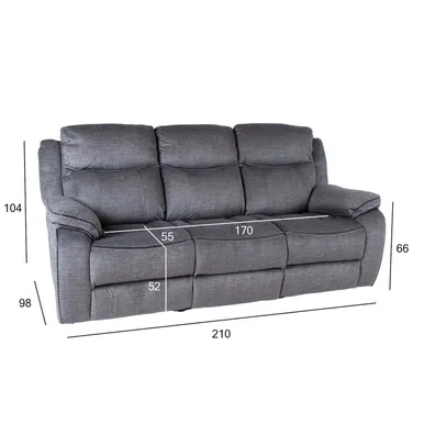DIIVAN GENTRY 3-KOHALINE MANUAALNE RECLINER