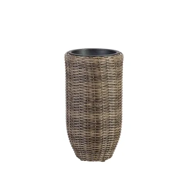 LILLEPOTIÜMBRIS WICKER D28XH59CM TUMEPRUUN