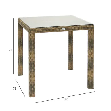 LAUD WICKER 73X73XH71CM CAPPUCCINO