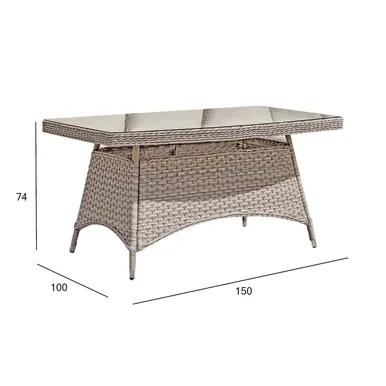 LAUD EDEN 150X100XH74CM BEEŽ