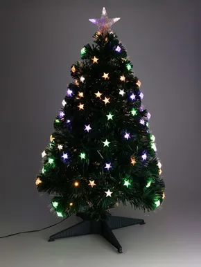 JÕULUKUUSK FIIBEROPTILINE LED-TULED 43X43X90CM