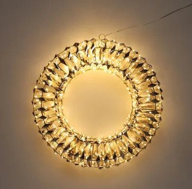 JÕULUPÄRG LED-TULED 38X8X38CM KULDNE