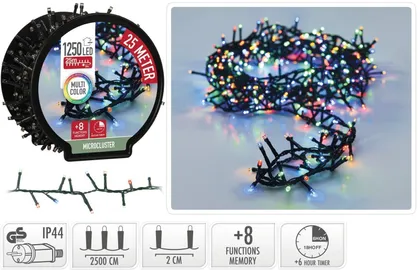 LED-TULED PULDIGA 25M 1250L MITMEVÄRVILINE
