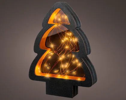 DEKORATSIOON LED-PUU VINEER 4,2X21X28CM MUST