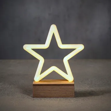 JÕULUKAUNISTUS NEOONTÄHT 68LED MDF 15,5X5,5X18CM VALGE