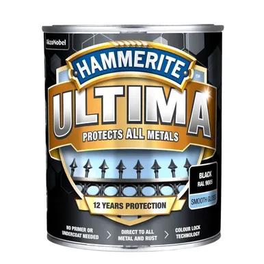 METALLIVÄRV HAMMERITE LÄIKIV MUST 0,7 L