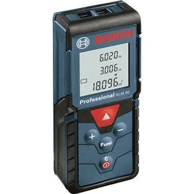 LASERKAUGUSMÕÕTJA BOSCH GLM40, BG 2X1,5V