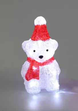 JÕULUKUJU JÄÄKARU AKRÜÜL 10LED KÜLM VALGE 2XAAA