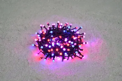 JÕULUVALGUSTUS 200LED 13,9M PUNANE/ROOSA/SININE IP44