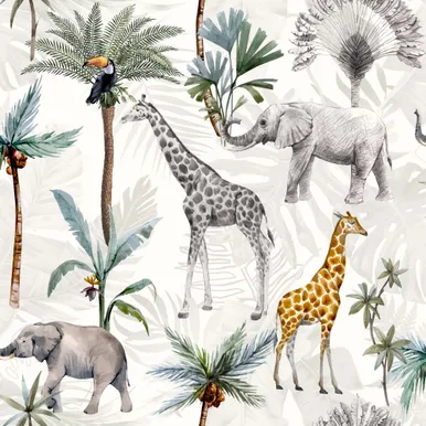 TAPEET ARTHOUSE SERENGETI ANIMALS MULTICOLOURED 0,53X10,05M