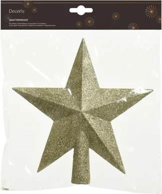 KUUSETIPP TÄHT 4,2X19X19CM KULD