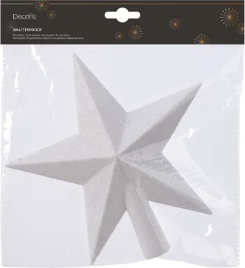 KUUSETIPP TÄHT 4,2X19X19CM VALGE