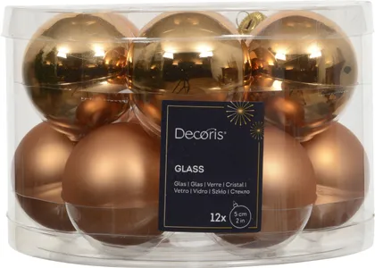 JÕULUKUULID Ø5CM KLAAS HELEPRUUN 12TK PAKIS