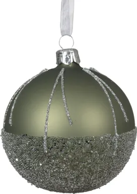 JÕULUKUUL JÄINE Ø8CM KLAAS ROHELINE