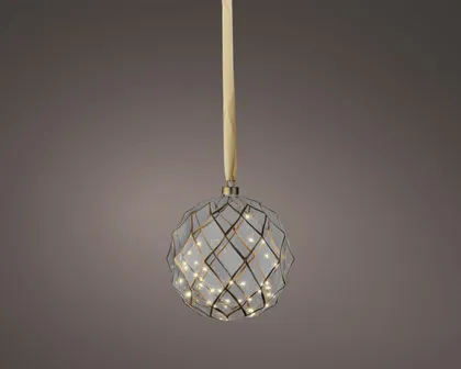 JÕULUKUJU PALL 40LED KLAAS 20CM LÄBIPAISTEV