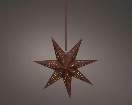 JÕULUVALGUSTUS TÄHT 6LED 38X18,5CM PRUUN