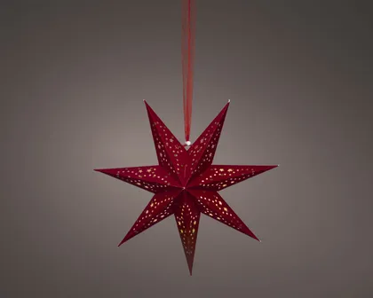 JÕULUVALGUSTUS TÄHT 6LED 38X18,5CM PUNANE