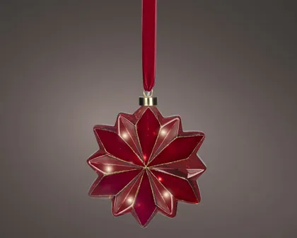 JÕULUKUJU JÕULUTÄHT 15LED 8X19X19CM PUNANE