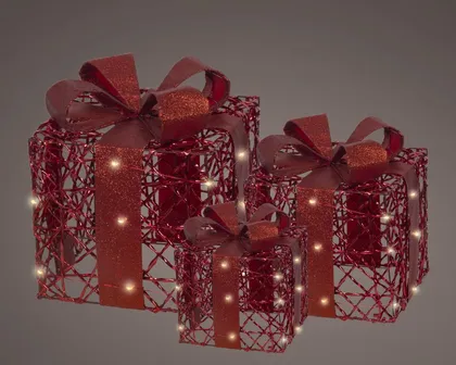 JÕULUKUJU KINGITUS 15/20/30LED 5X30CM 3TK PUNANE