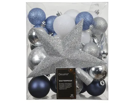 JÕULUKUULID Ø8CM PLAST 33TK PAKIS