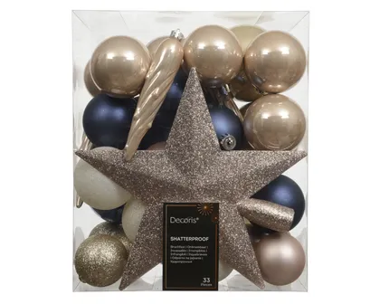 JÕULUKUULID Ø8CM PLAST 33TK PAKIS