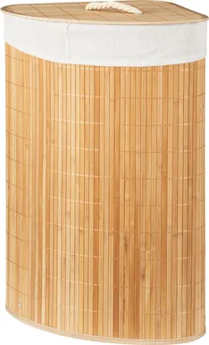 PESUKAST NURKA 35X35X60CM, BAMBUS/VALGE