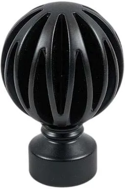 KARDINAPUU OTSIK DEKORIKA MATERA Ø19MM MUST 2TK PAKIS