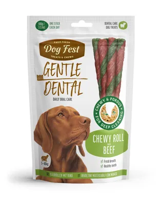 NÄRIMISRULL DOGFEST DENTAL KOERTELE, VEISELIHAGA 10X100G