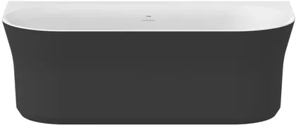 AKRÜÜLVANN RAVAK YPSILON WALL 178X86CM MUST/VALGE