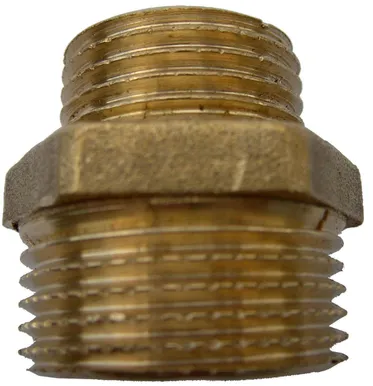 AHENEV KAKSIKNIPPEL MESSING 3/4" X 1"VK