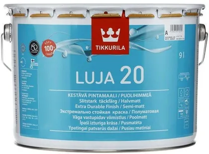 SEINAVÄRV TIKKURILA LUJA 20 9L VALGE (A) POOLMATT