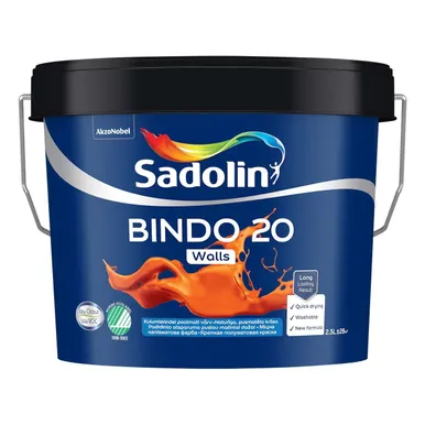 SEINAVÄRV SADOLIN BINDO 20 2,5L VALGE POOLMATT
