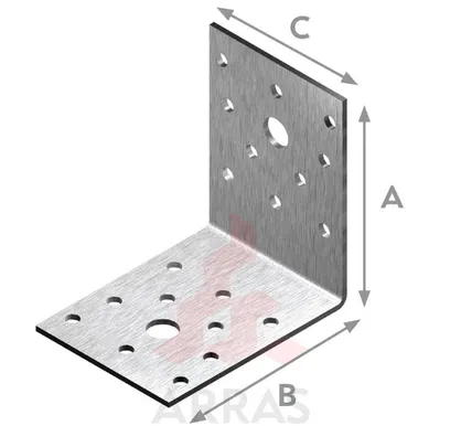 NAELUTUSNURK ARRAS 90X90X40X2,5 ZN
