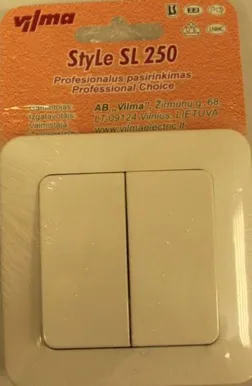 SÜVISTATAV 2-NE LÜLITI VILMA SL-250 VALGE
