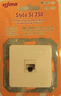 SÜVISTATAV 1-NE ARVUTIPESA VILMA RJ45 RAAMITA SL-250 VALGE