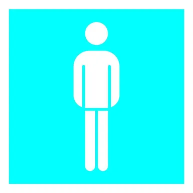 KLEEBIS MEESTE WC 10X10