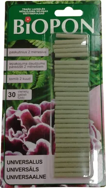 UNIVERSAALSED VÄETISEPULGAD BIOPON 30TK