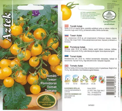 SEEMNED KURZEMES SEKLAS TOMAT AZTEK (KOLLANE RÕDUTOMAT) 0,1G